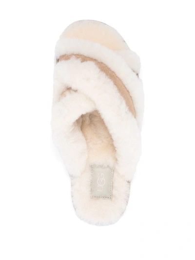 Shop Ugg Scuffita Open-toe Slippers In White