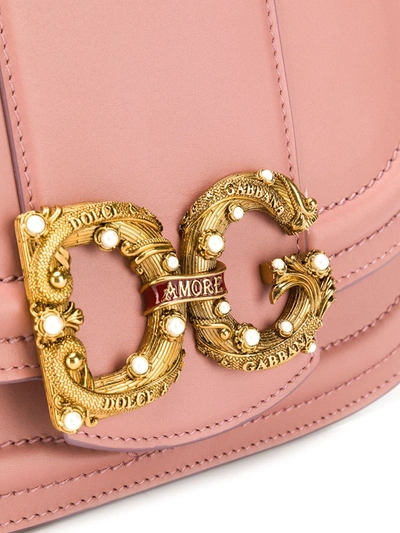 Shop Dolce & Gabbana Amore Shoulder Bag In Pink