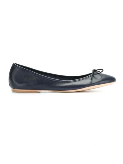 Shop Sarah Chofakian Sarita Leather Ballerina Shoes In Black