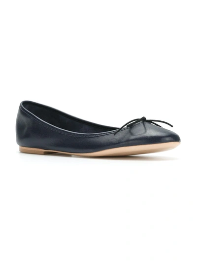 Sarah Chofakian Sarita Leather Ballerina Shoes In Black