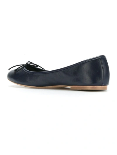 Sarah Chofakian Sarita Leather Ballerina Shoes In Black