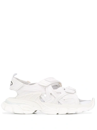 Shop Balenciaga Track Sandals In White