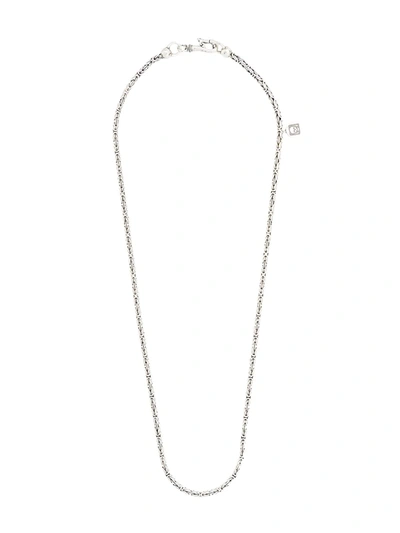Shop John Varvatos Chain-link Necklace In Silver