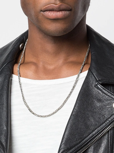 Shop John Varvatos Chain-link Necklace In Silver