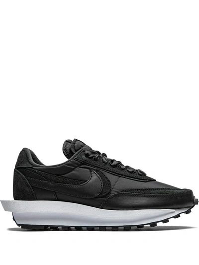 Shop Nike X Sacai Ldwaffle "black Nylon" Sneakers