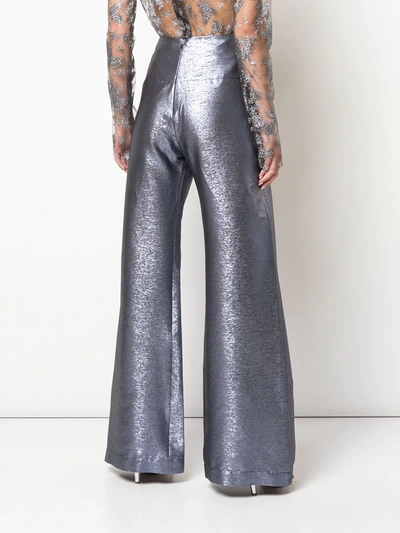 Paula Knorr Flared Style Trousers In Blue