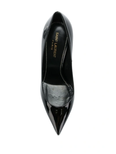 Saint Laurent Ysl Opyum Patent Leather Pumps In Black