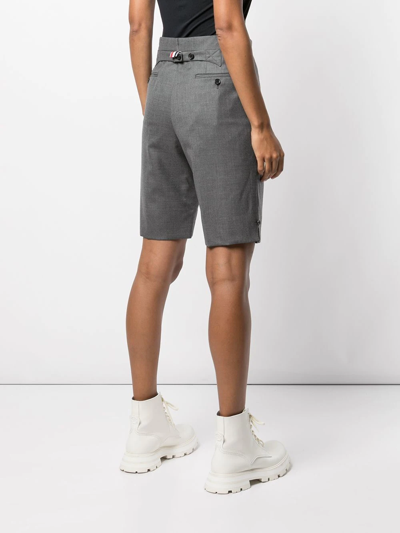Shop Thom Browne Tailored High-waist Shorts In 035 Med Grey