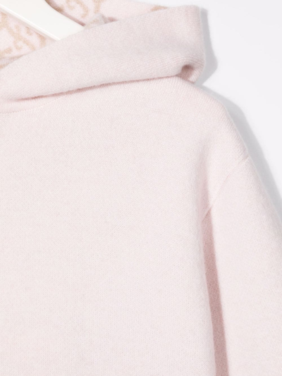 Shop Fendi Logo-print Detail Hoodie In Pink