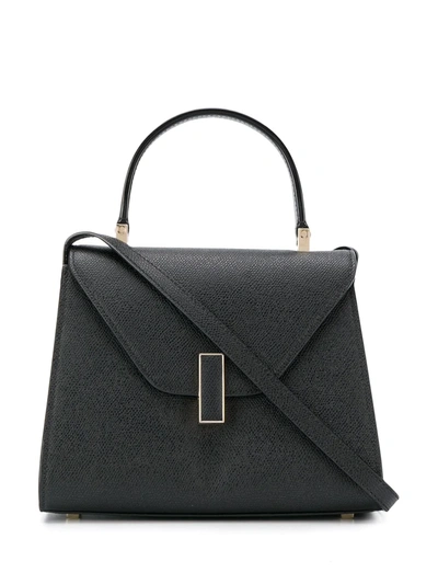 Shop Valextra Iside Petite Tote In Black