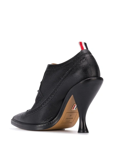 Thom Browne Curved Heel Longwing Brogues In Black