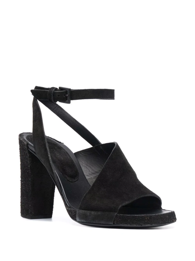 Shop Del Carlo 100mm Asymmetric Cut-out Strap Sandals In Black