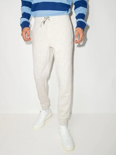Shop Polo Ralph Lauren Double Knit Fleece Sweatpants In Grey