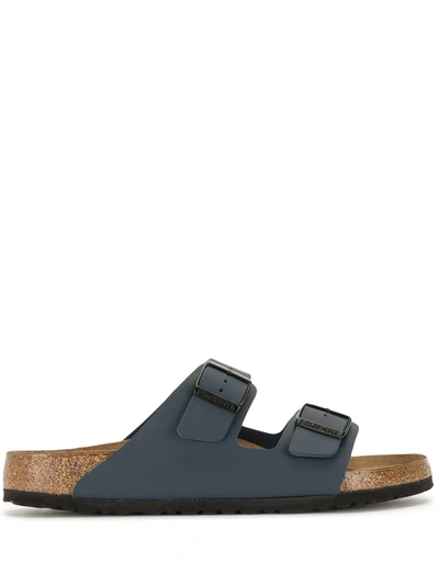 Shop Birkenstock Arizona Double-strap Slides In Blue