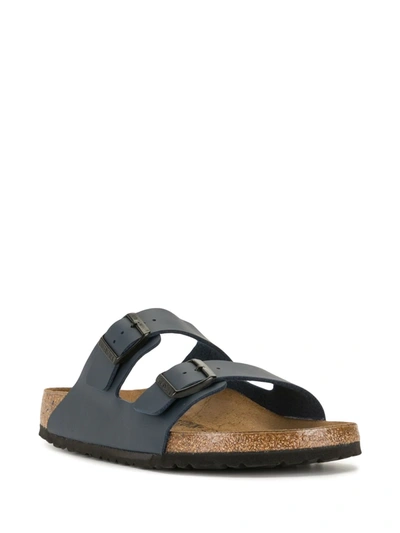 Shop Birkenstock Arizona Double-strap Slides In Blue