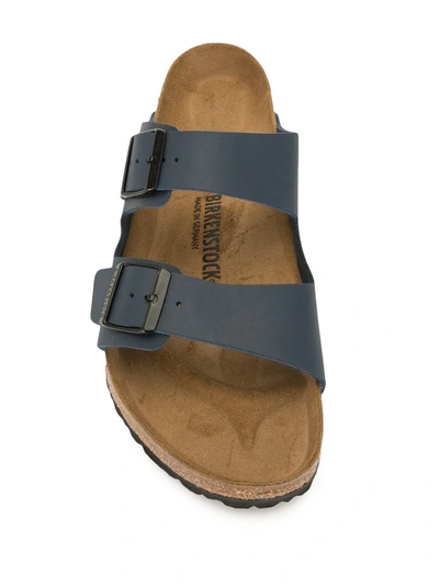 Shop Birkenstock Arizona Double-strap Slides In Blue