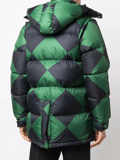 Sunnei Diamond-print Padded Gilet In 绿色