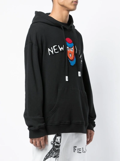 Shop Haculla New York Robber Hoodie In Black