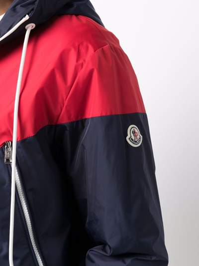 Shop Moncler Bukret Hooded Jacket In Blue