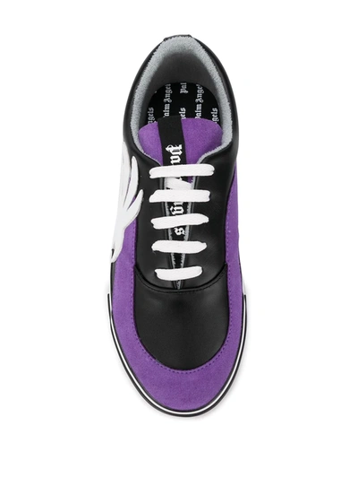 Shop Palm Angels Side Logo-patch Sneakers In Purple