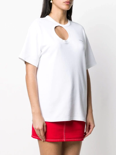 Shop Off-white Cut Out T-shirt In White