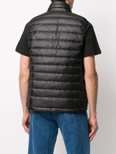 Shop Patagonia Zip-up Padded Gilet In Black