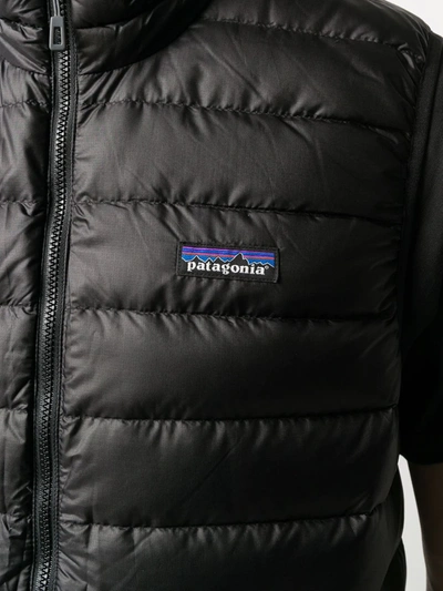 Shop Patagonia Zip-up Padded Gilet In Black