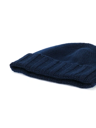 Shop Drumohr Chunky Knit Beanie In Blue