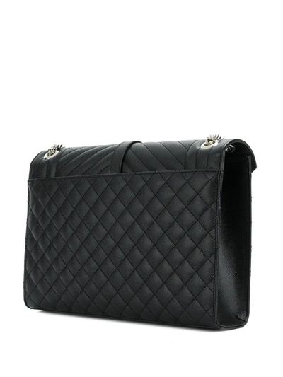 Shop Saint Laurent Envelope Shoulder Bag In Black