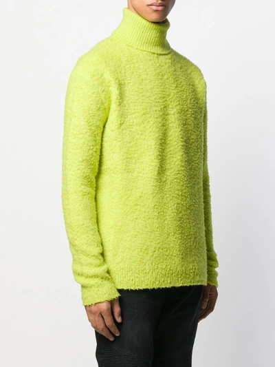 Shop Paura Textured Relaxed-fit Jumper In Green