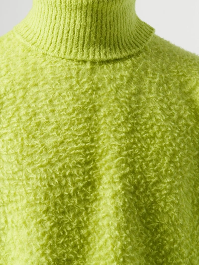 Shop Paura Textured Relaxed-fit Jumper In Green
