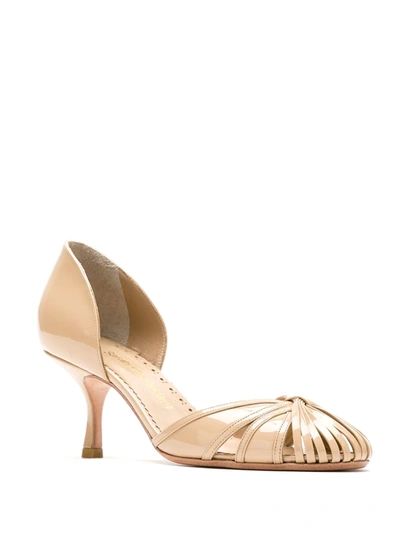 Shop Sarah Chofakian Sarah Leather Pumps In Neutrals