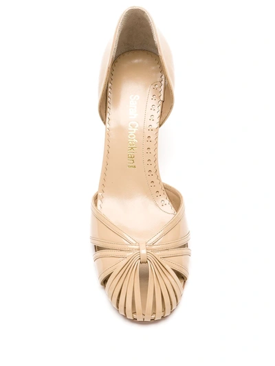 Sarah Chofakian Leather Sarah Pumps In Neutrals
