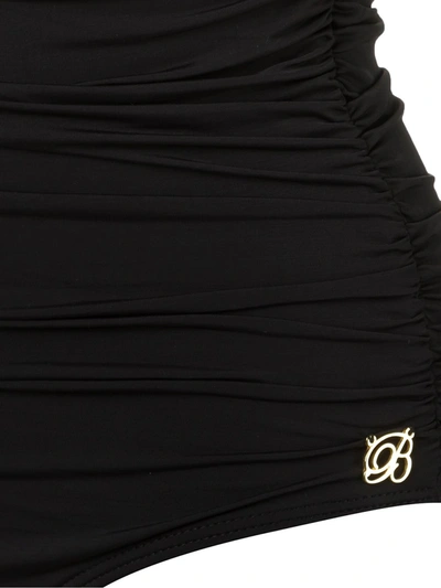 Brigitte Draped Swimsuit In Black