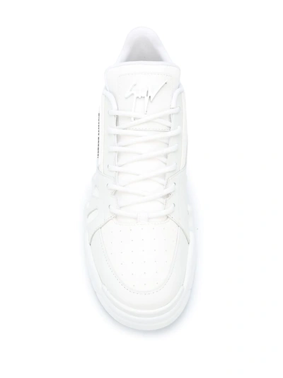 Shop Giuseppe Zanotti Panelled Low-top Sneakers In White