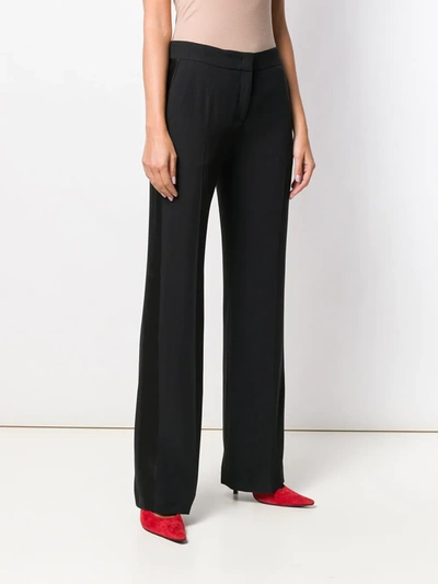 N°21 Ruffle-trim Cropped Flared Trousers In Black
