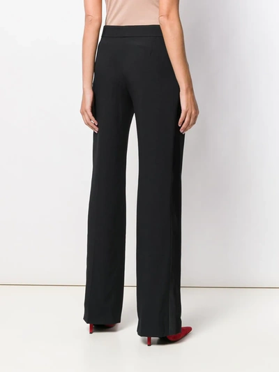 N°21 Ruffle-trim Cropped Flared Trousers In Black