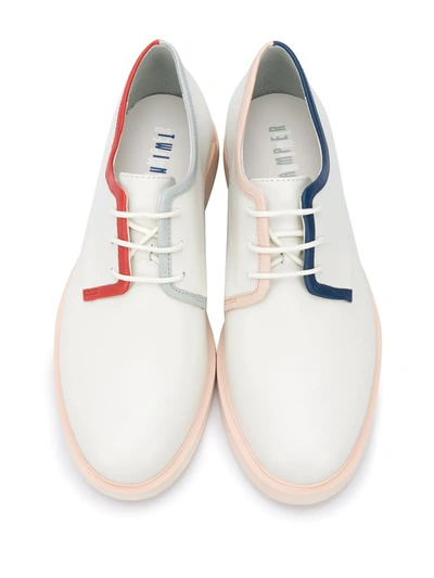 Shop Camper Twins Lace-up Brogues In White
