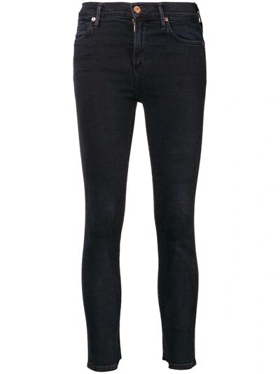 Shop Citizens Of Humanity Mid Rise Skinny Jeans In Blue