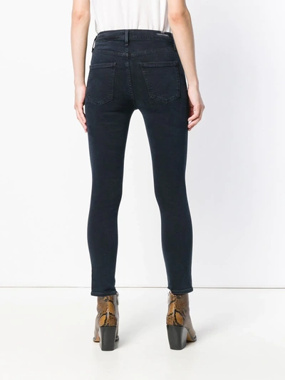 Shop Citizens Of Humanity Mid Rise Skinny Jeans In Blue