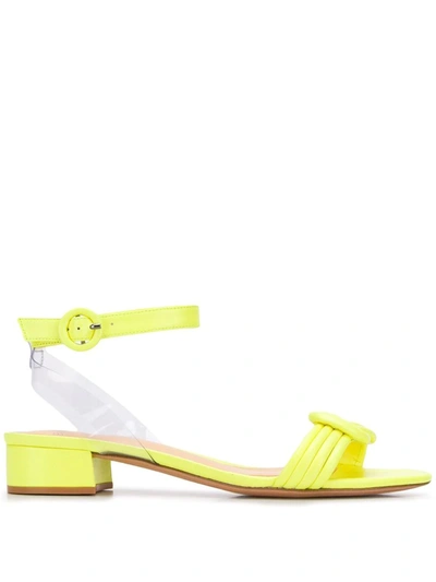 Shop Alexandre Birman Block Heel Sandals In Yellow