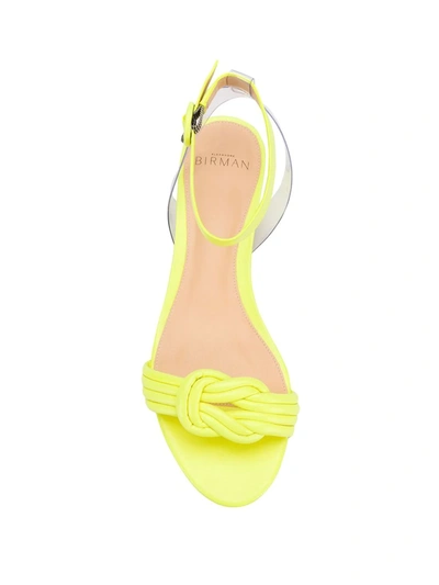 Shop Alexandre Birman Block Heel Sandals In Yellow