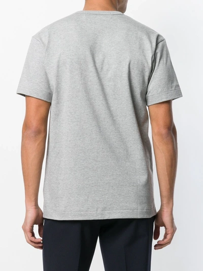 Shop Comme Des Garçons Play Printed Logo T-shirt In Grey