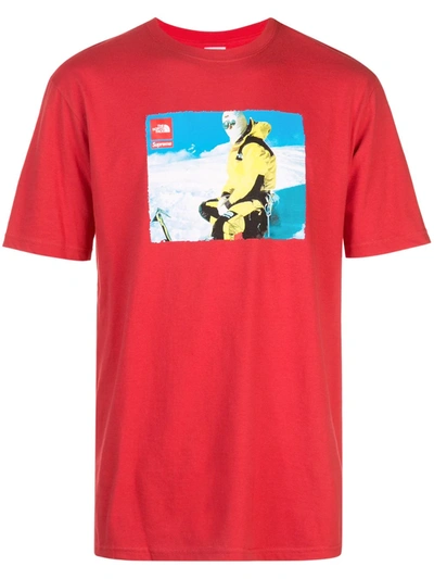 Shop Supreme X The North Face Photo T-shirt In Red