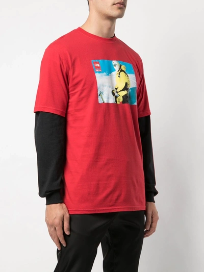 Supreme X The North Face Photo T-shirt In Red | ModeSens