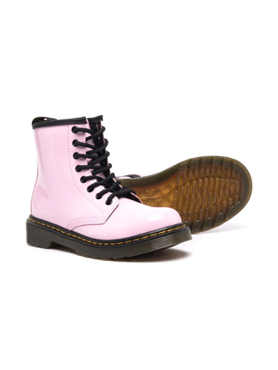 Dr. Martens' 1460 8-eye Leather Boots 6 Months-3 Years Pale Pin In Pink