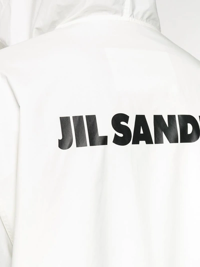 Shop Jil Sander Logo-print Coat In White