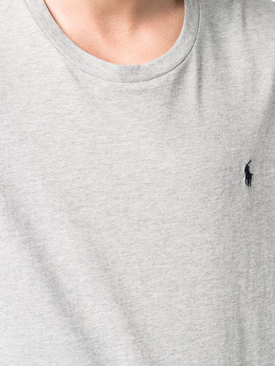 Polo Ralph Lauren Logo-embroidered T-shirt In Grey