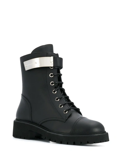 Giuseppe Zanotti Black Ankle Length Boots In Black