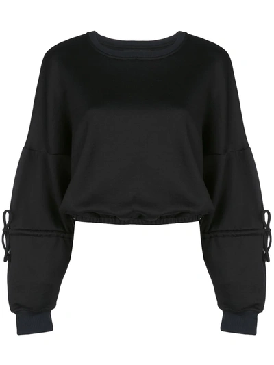 Shop Koral Trivia Valo Cropped Sweatshirt In Black